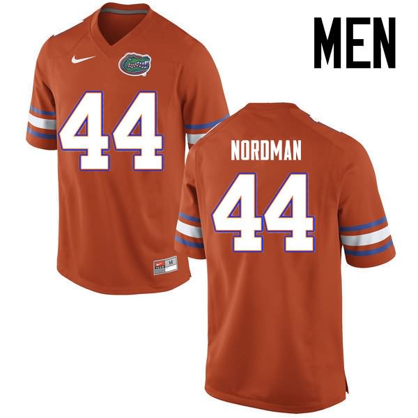 NCAA Florida Gators Tucker Nordman Men's #44 Nike Orange Stitched Authentic College Football Jersey WSJ5364RS